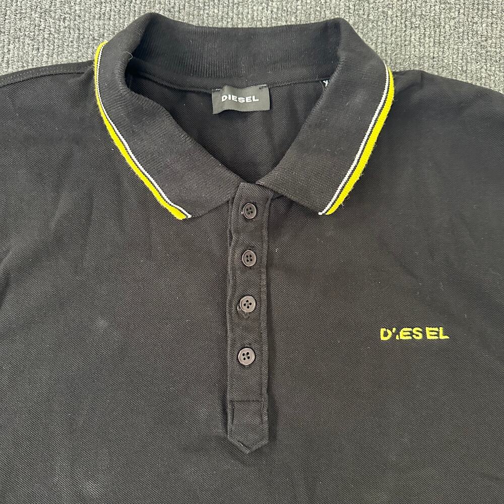 Diesel Men's T-Randy-Broken Polo Slim Fit 4 Button Placket Pique Collar Shirt XL